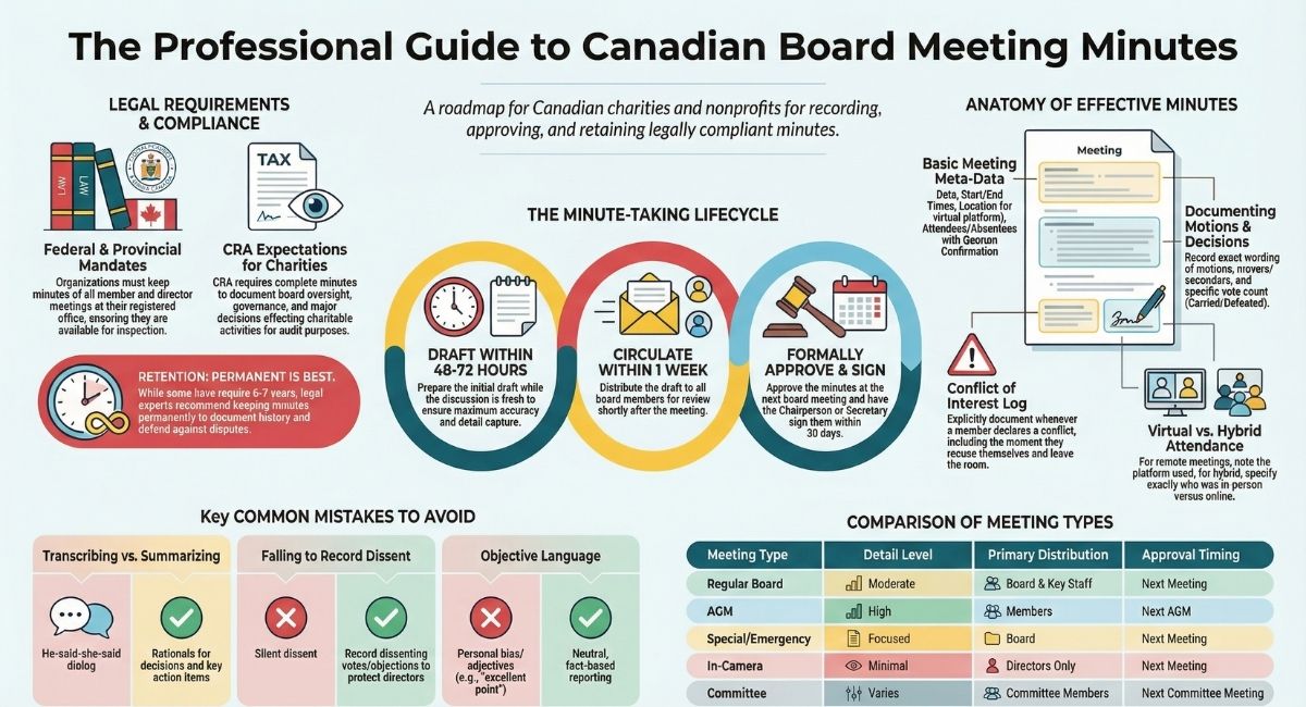 Canadian Board Meeting Minutes Guide