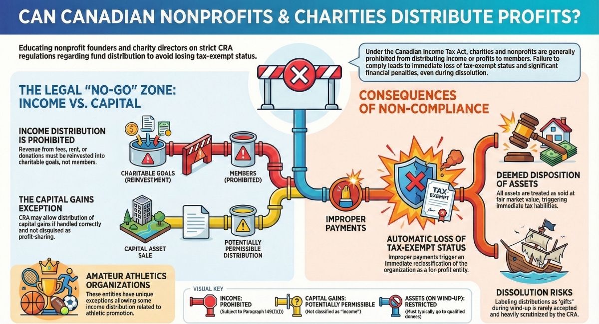 Profits Distribution for Canadian Nonprofits