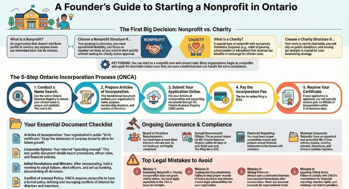 Start a Nonprofit Ontario: Complete Legal Guide for Founders