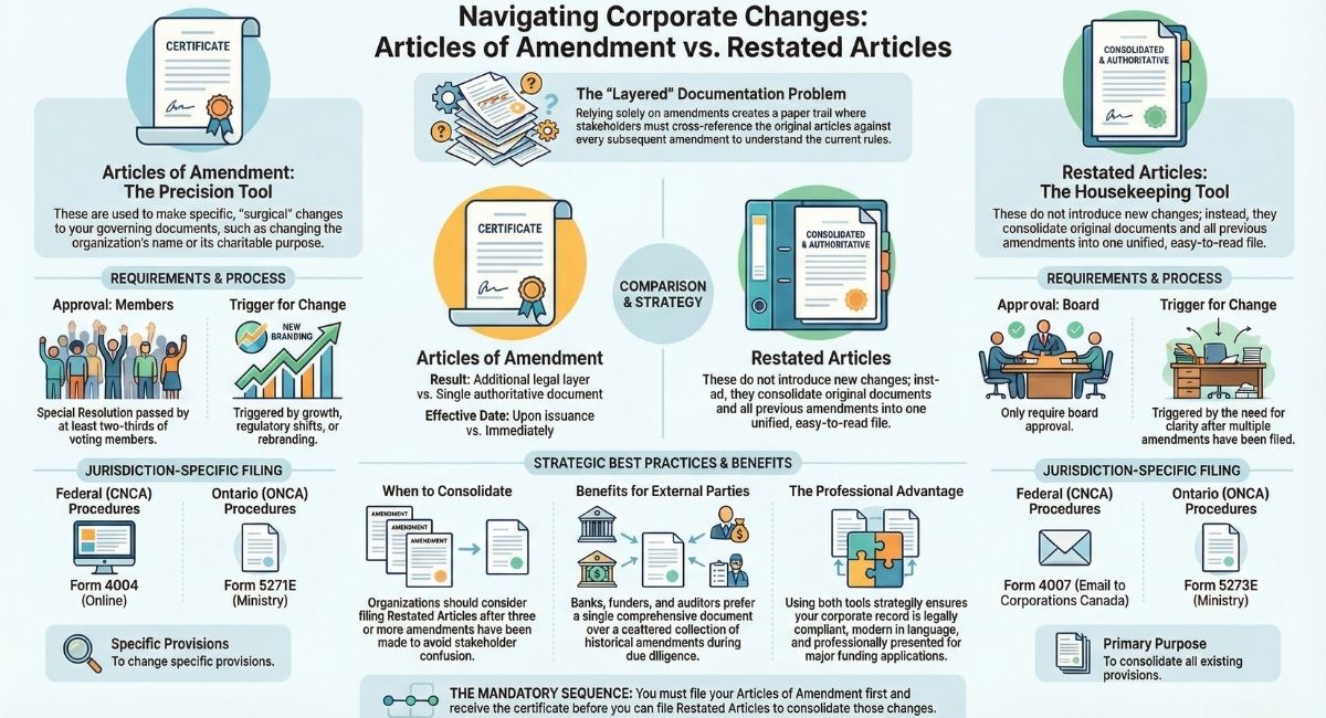 Articles of Amendment vs. Restated Articles of Incorporation in Canada: Key Differences