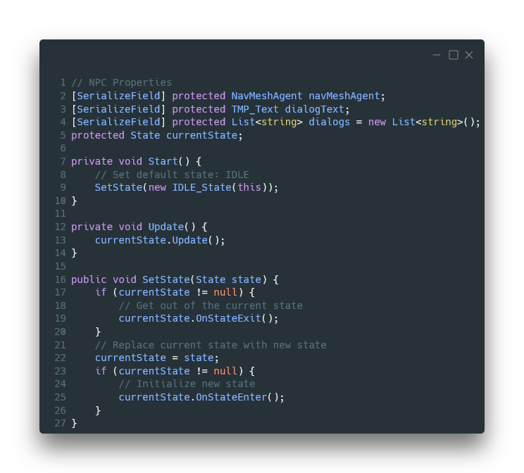 NPC System code snippet