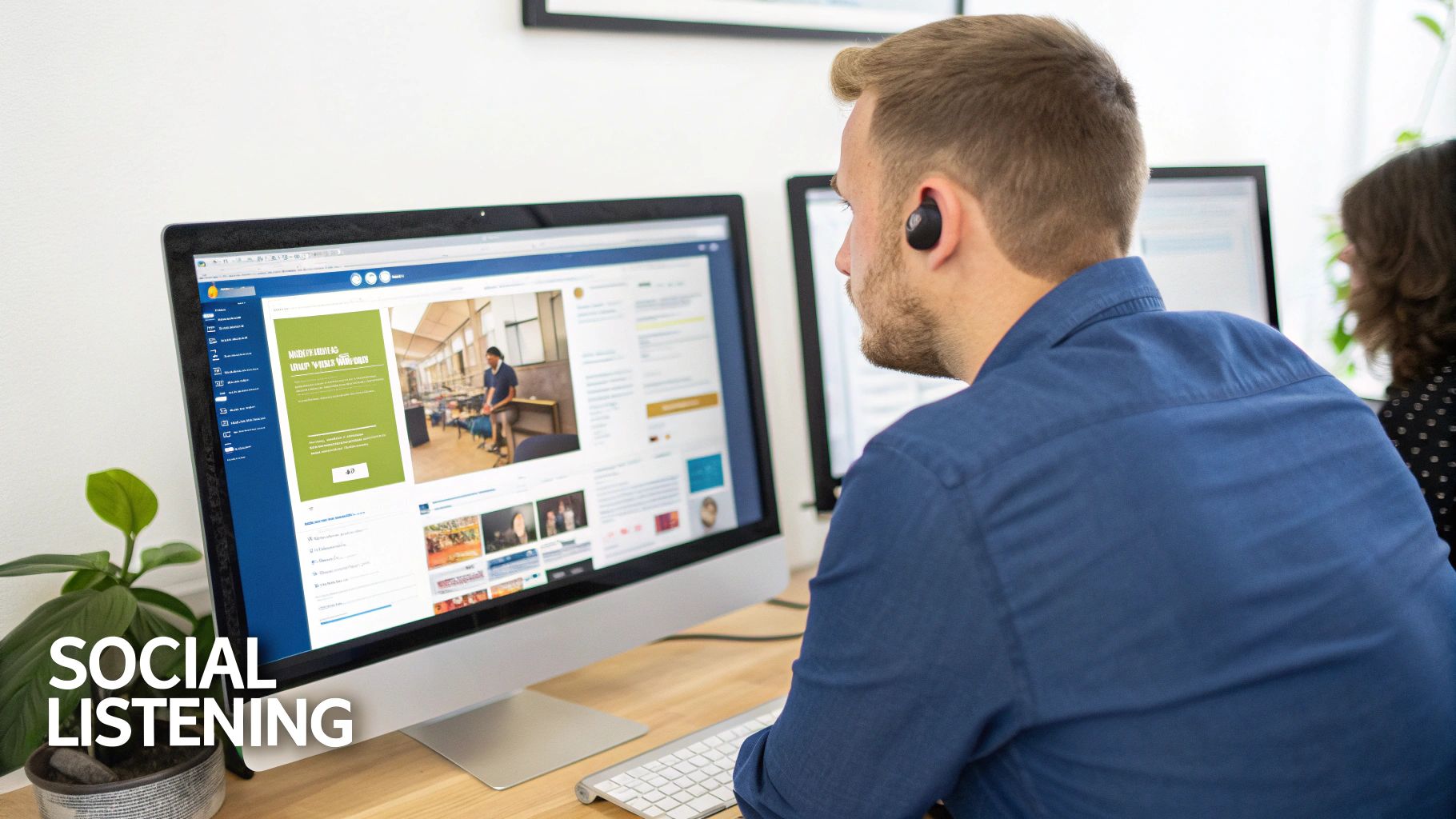 Infographic showing key data about Social Media Listening and Sentiment Analysis