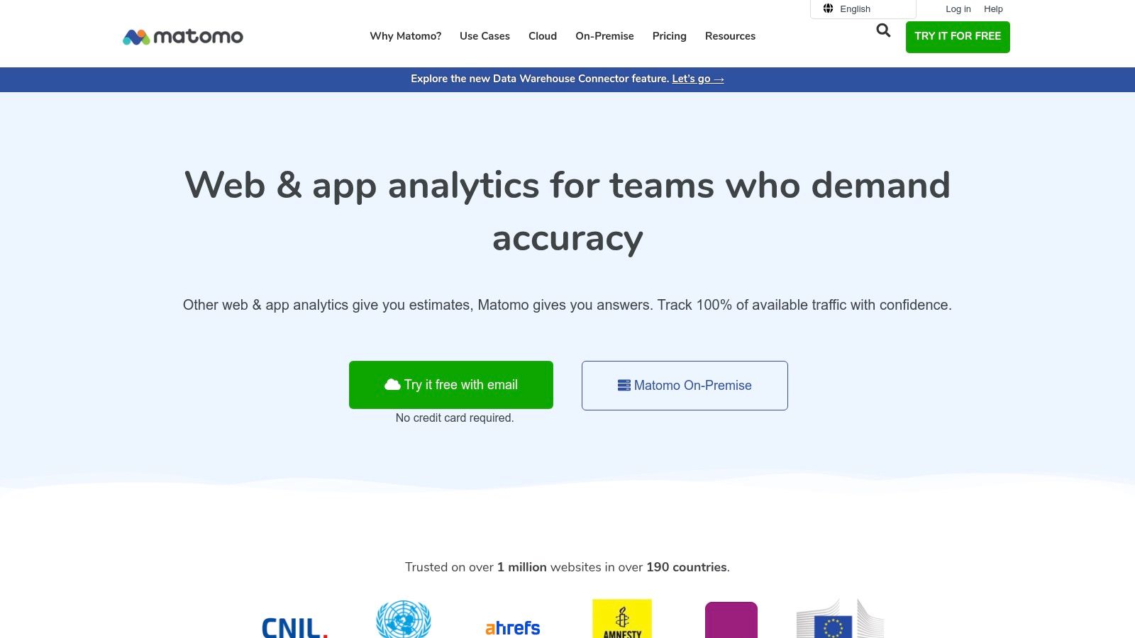 Matomo (Cloud and On-Premise)