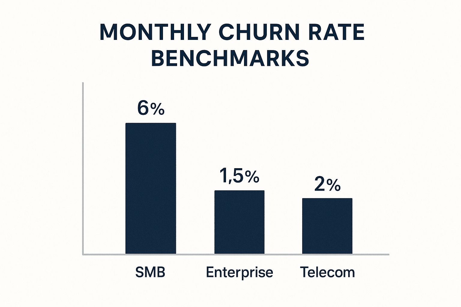 Infographic showing key data about Customer Churn Rate