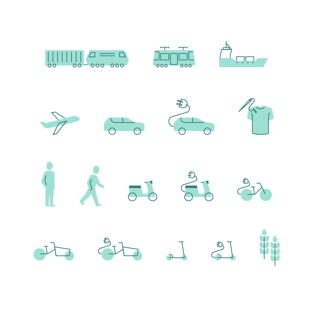 Ekstra-ikoner som ble utviklet etter behov