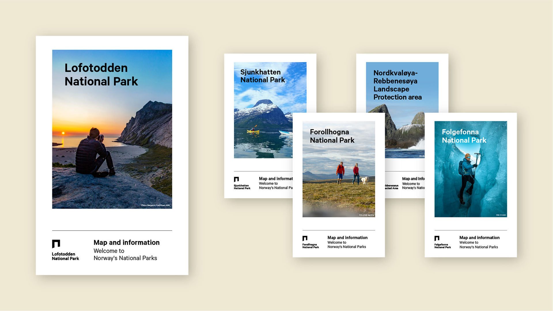 Forsider til ulike nasjonalparker