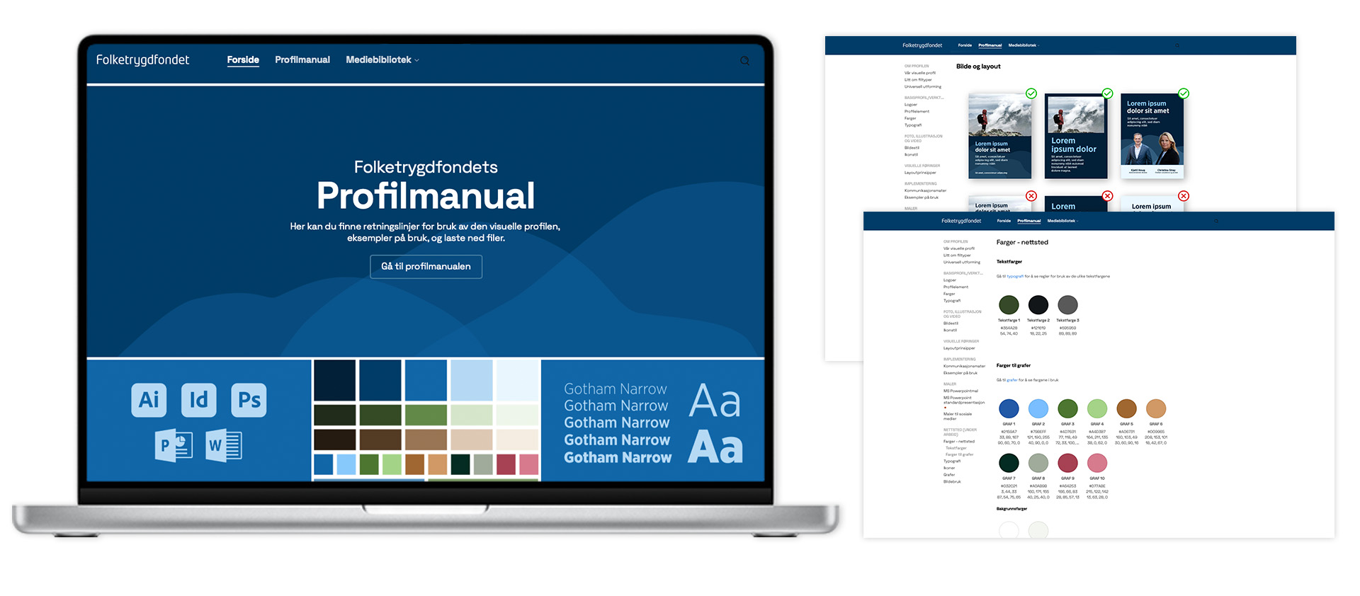 Bilde av Folketrygdfondets digitale profilmanual.
