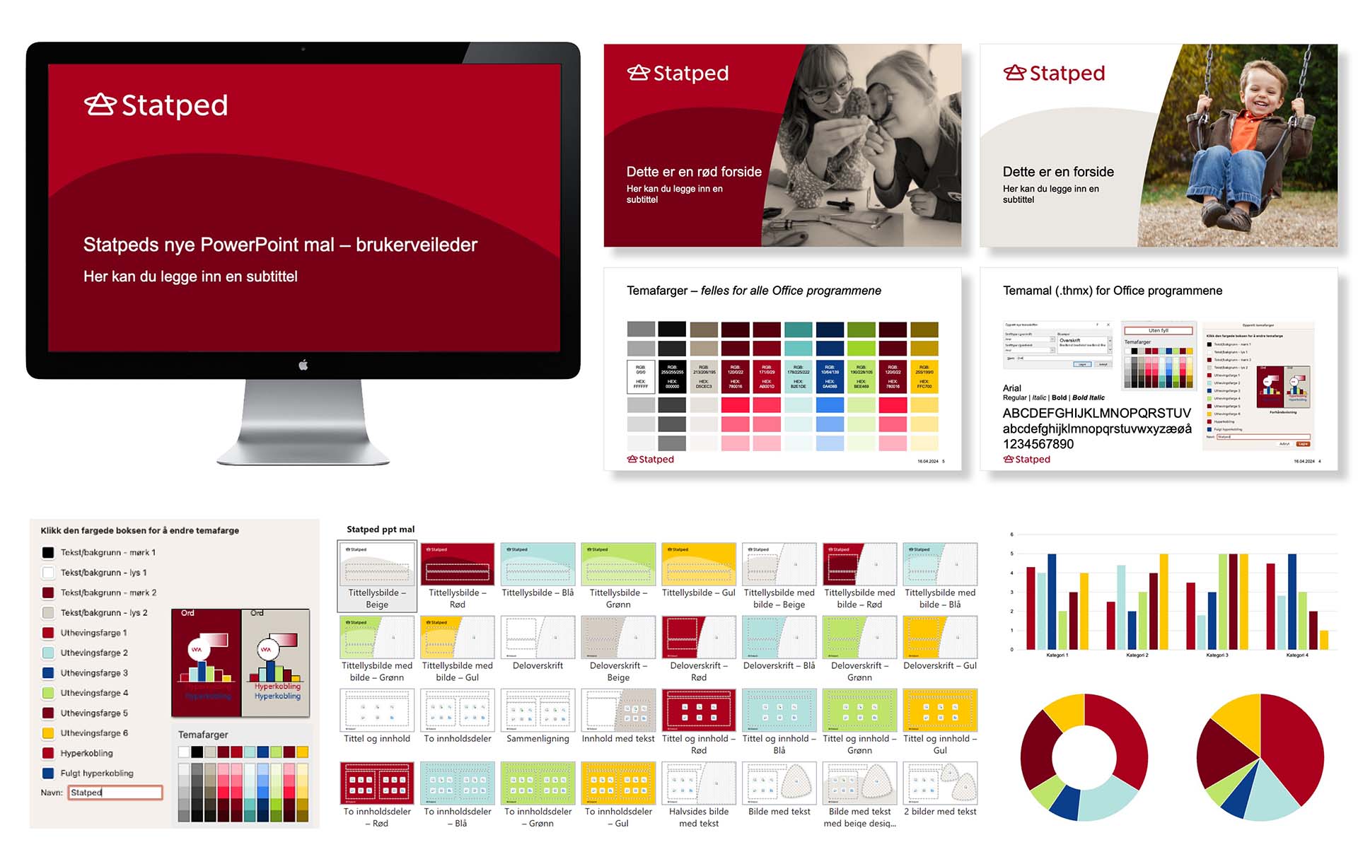 Eksempler på hvordan Statpeds profil kan benyttes som PowerPoint-mal