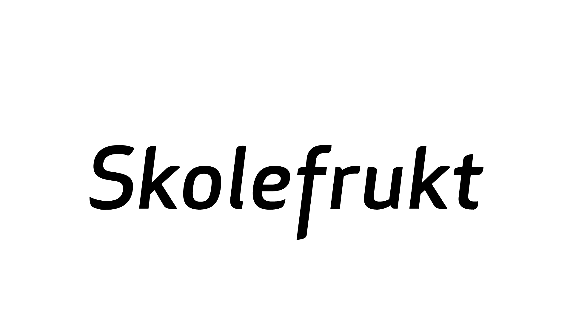 Slik logoen til Skolefrukt så ut før vi redesignet den