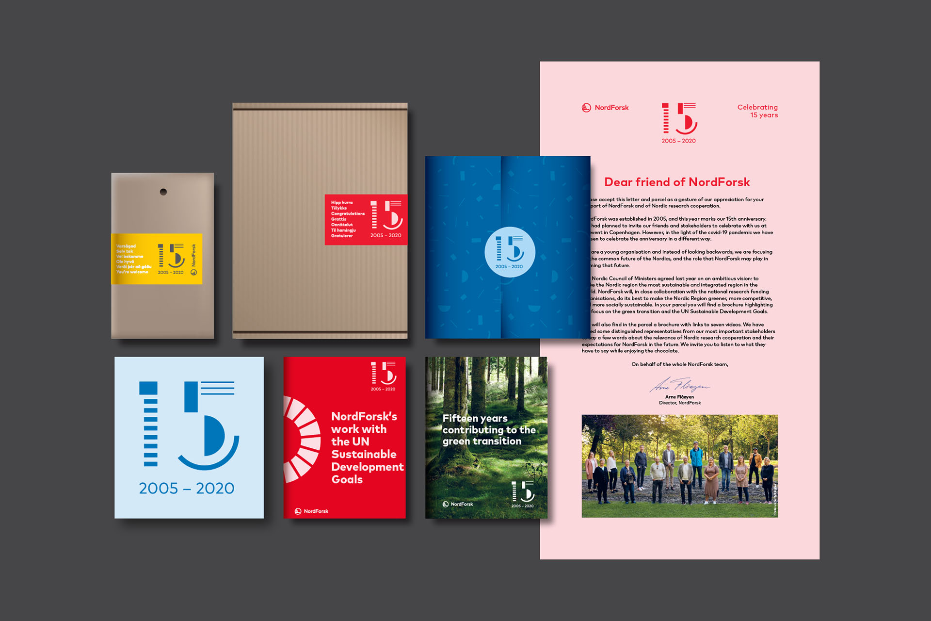 Grafikk og materiale for NordForsks 15-års jubileumspakke.