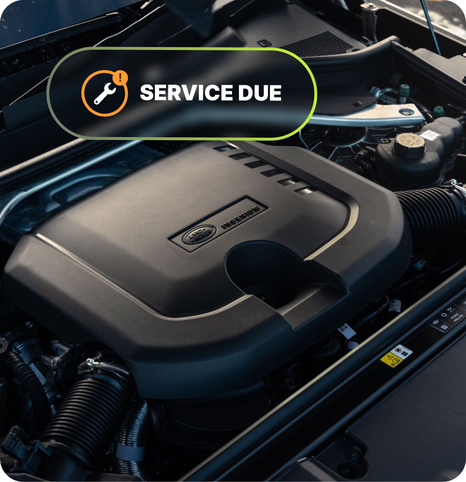 Engine of a Land Rover