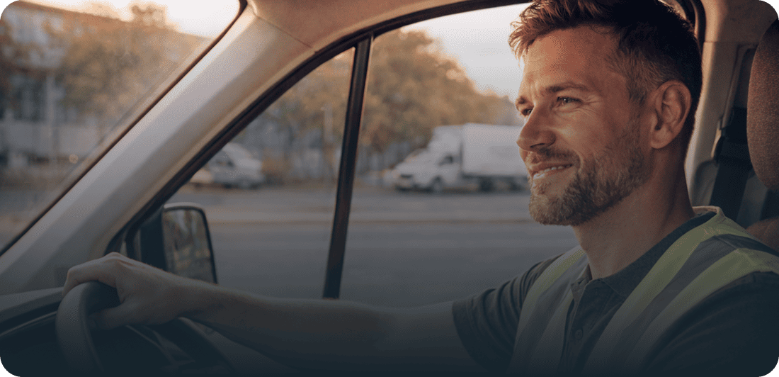 person driving a car