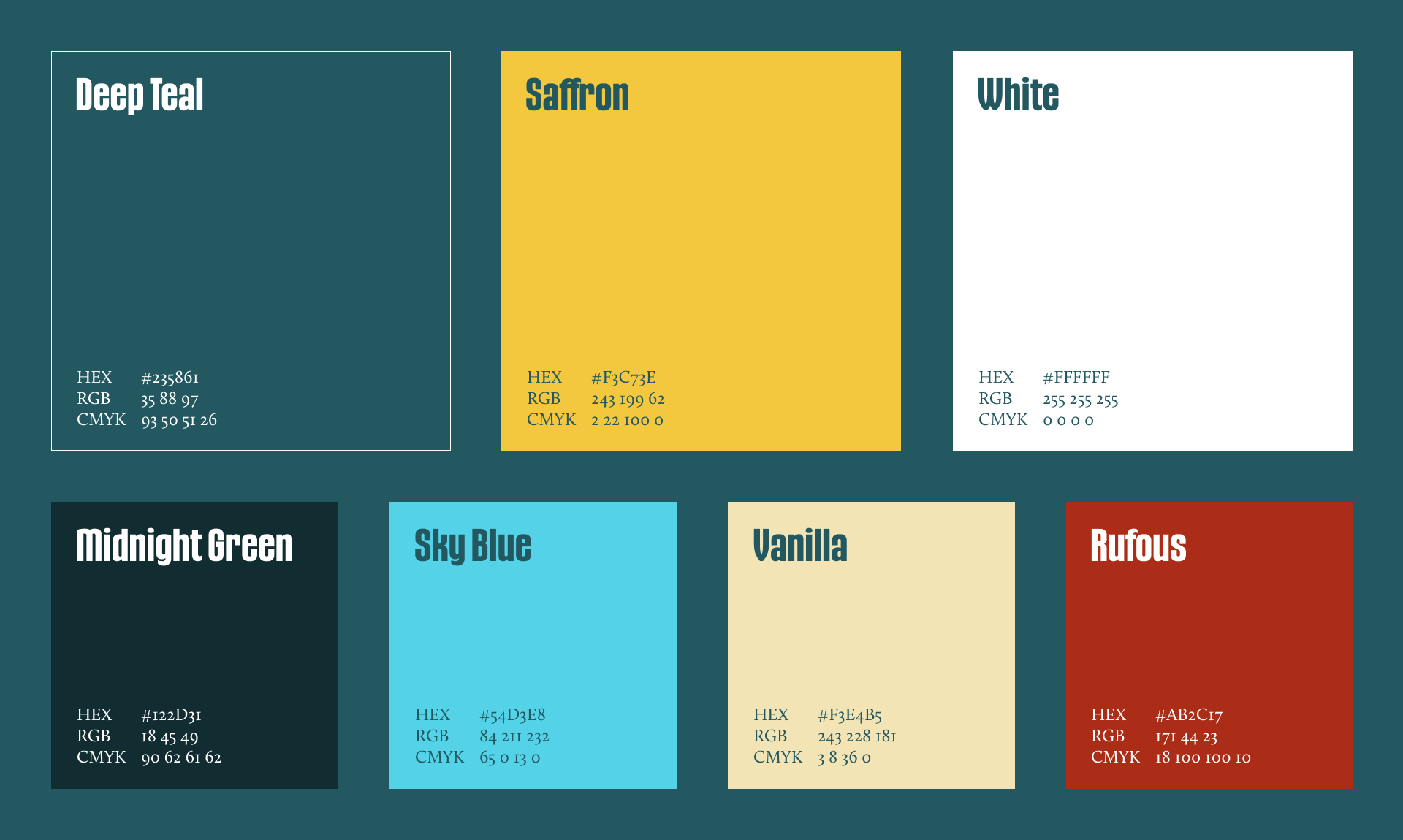 Wild Child logo - color palette
