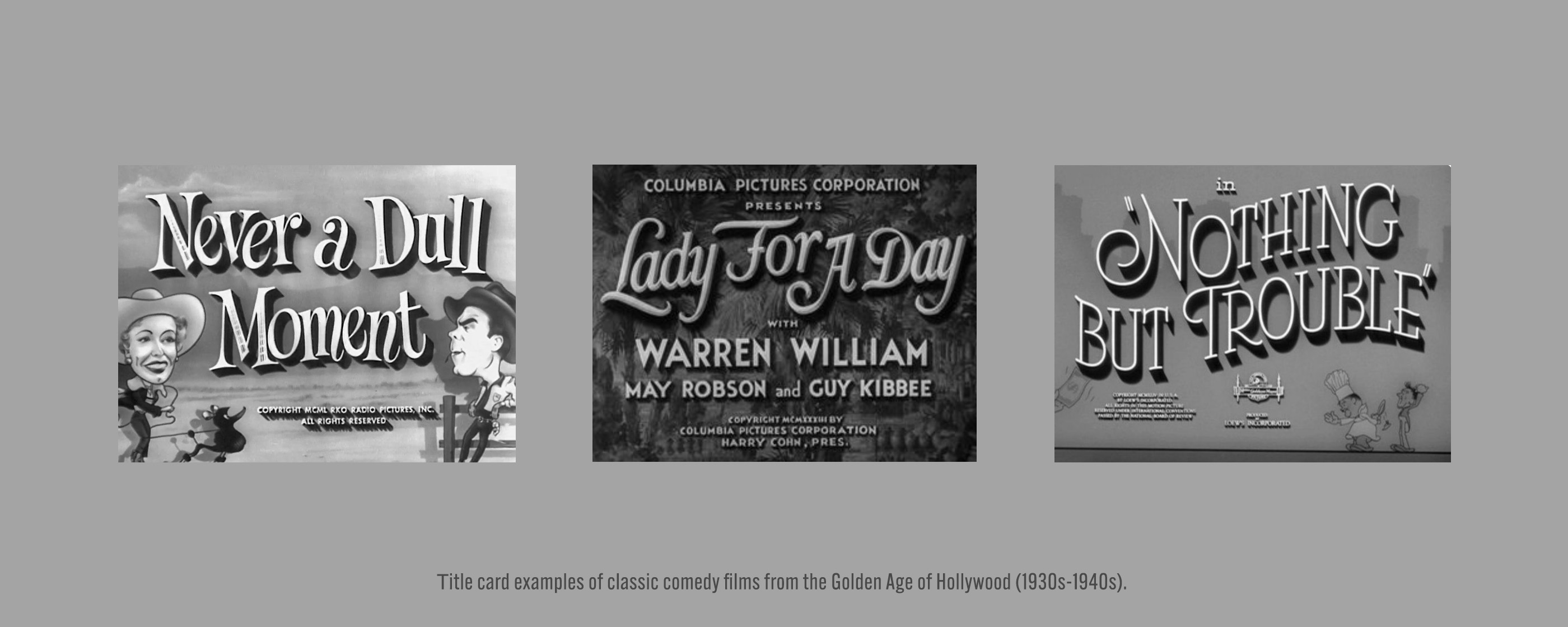  1930s-40s Hollywood comedies Inspiration for Cover