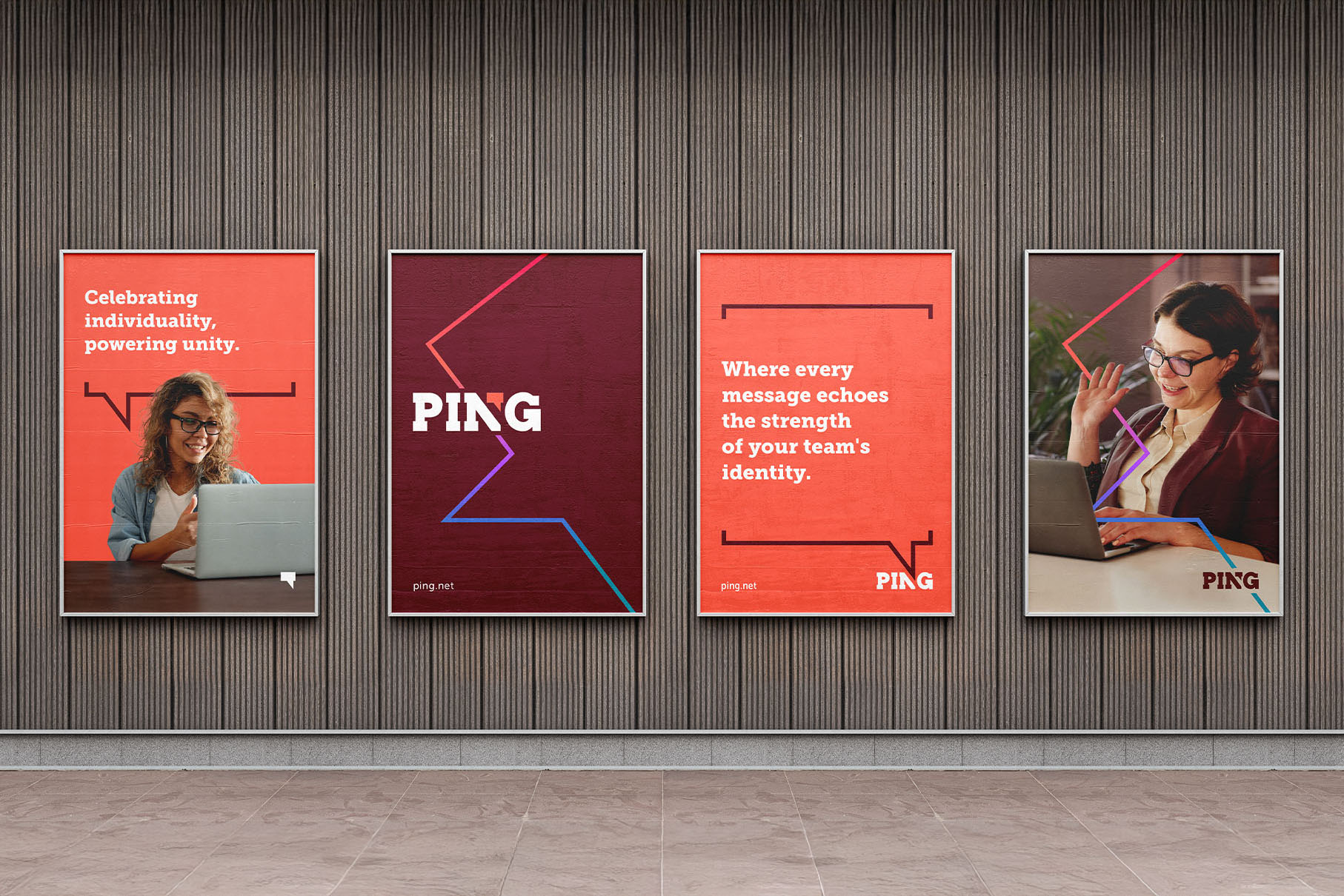 Ping visual brand and packaging design