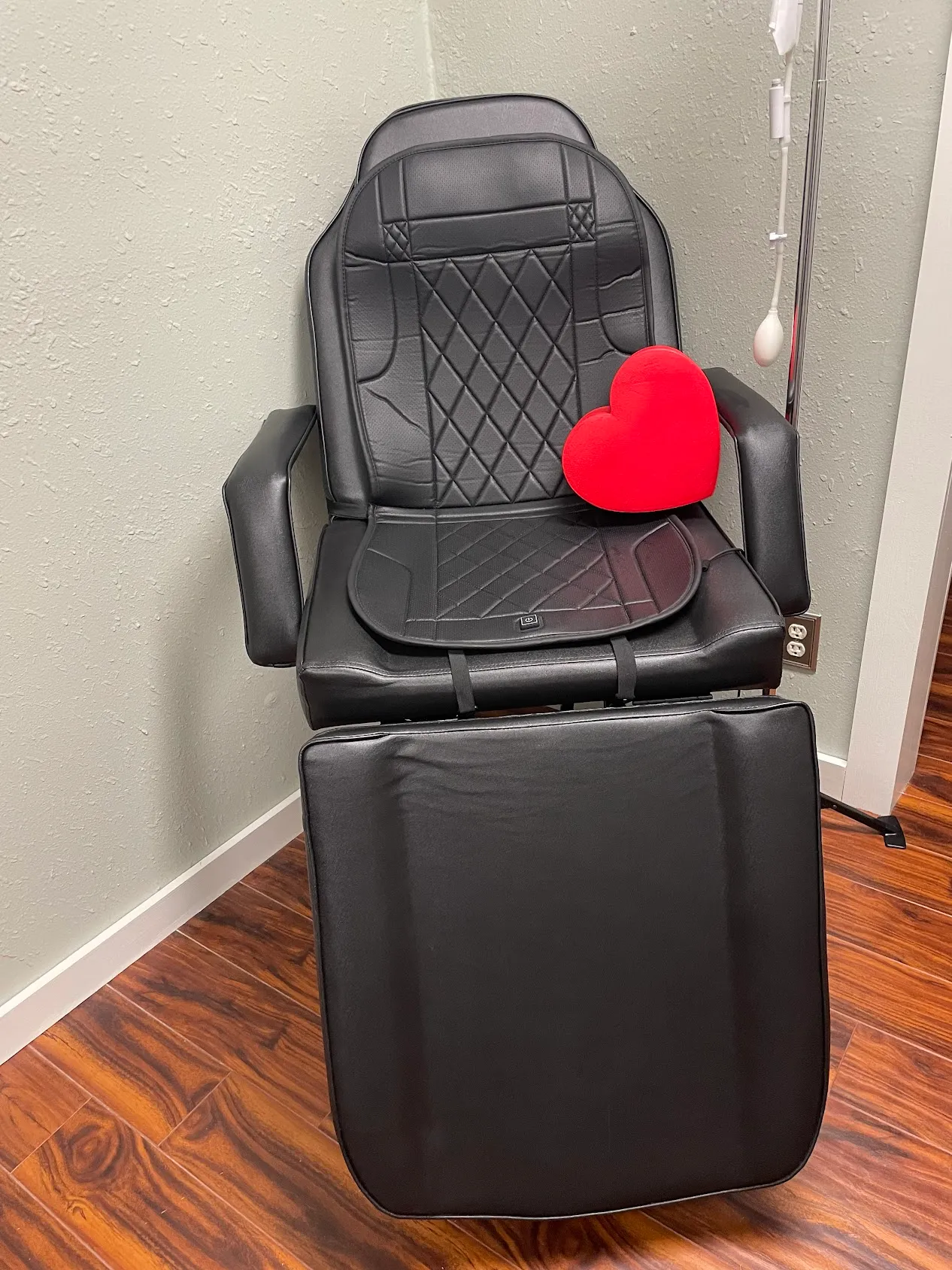 Chair with a Heart Sponge on it