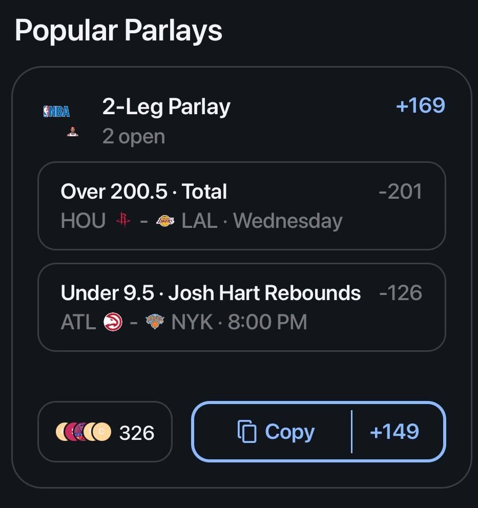Popular Parlays