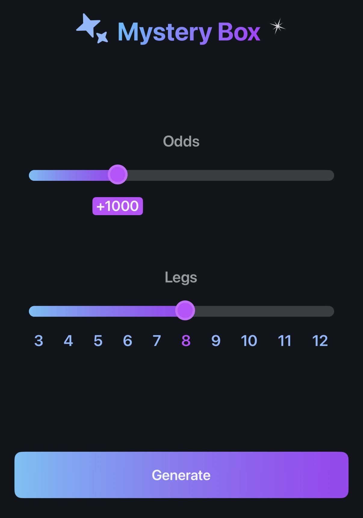 Mystery Box Odds and Legs