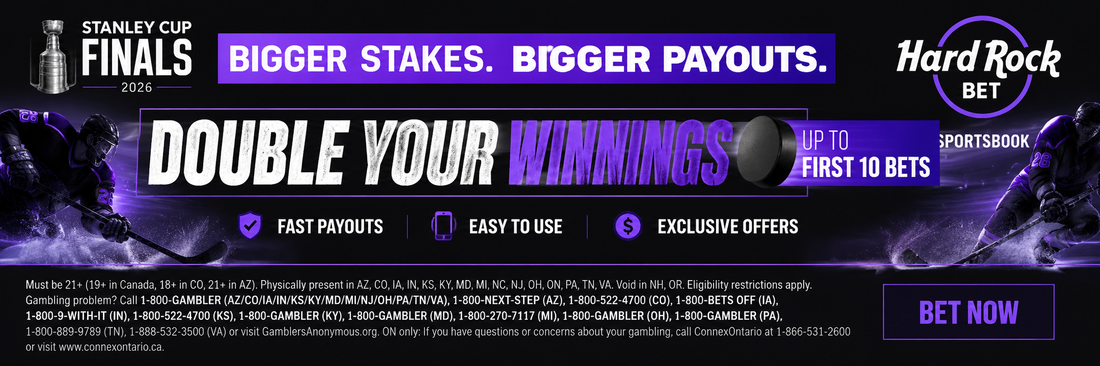 Hard Rock Bet Stanley Cup Final 2026: Bigger Stakes Bigger Payouts Double Your Winnings