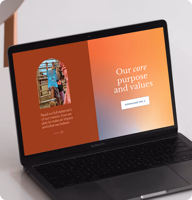 Photograph of laptop with Portfolio Work