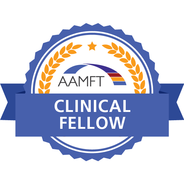 AAMFT Clinical Fellow badge for the American Association for Marriage and Family Therapy.