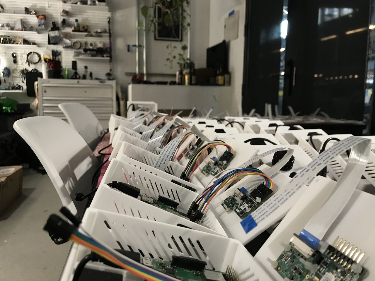 Assembly of dual thermal and rgb cameras