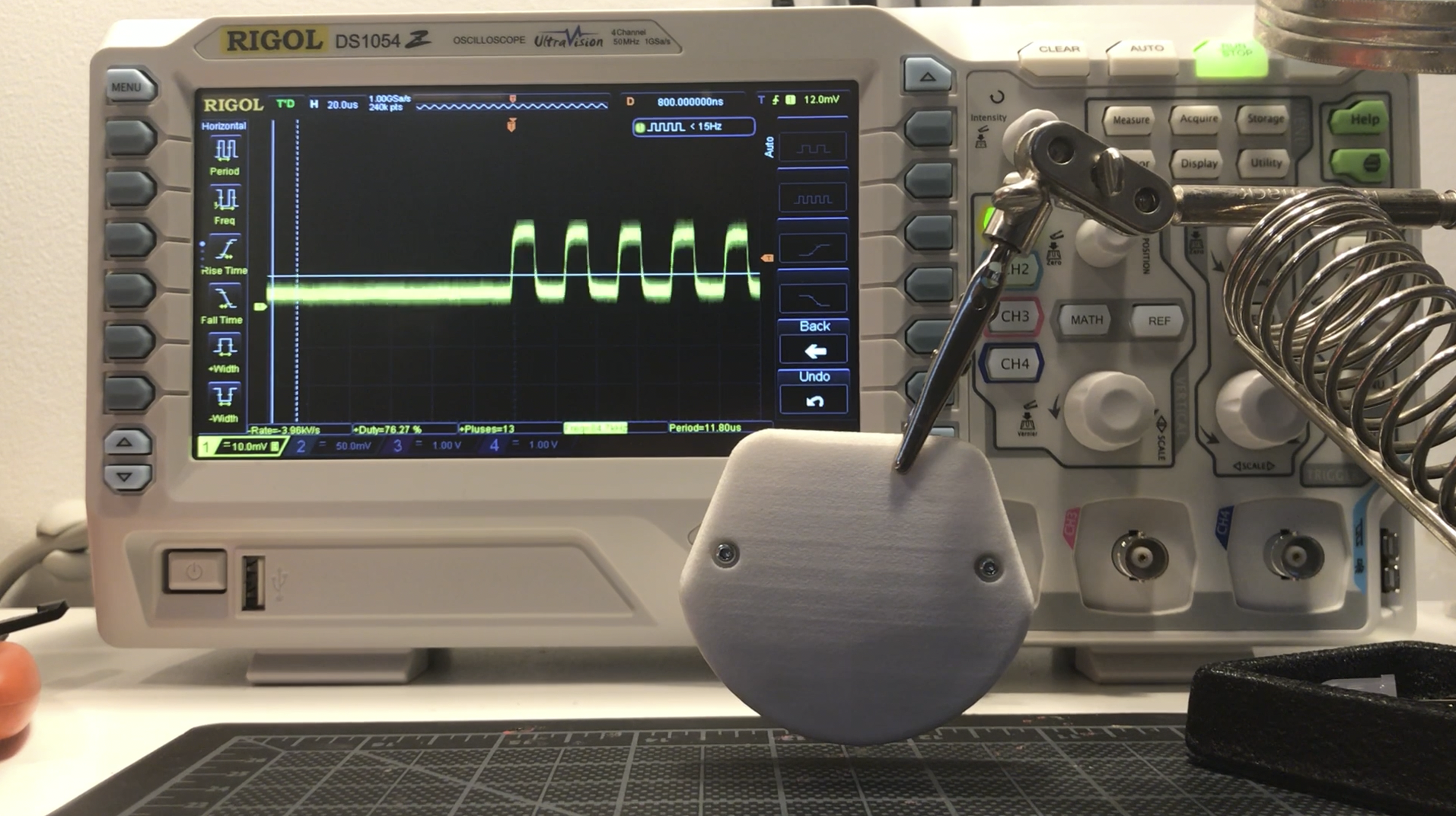 Rigol oscilloscope waveform analysis for firmware debugging