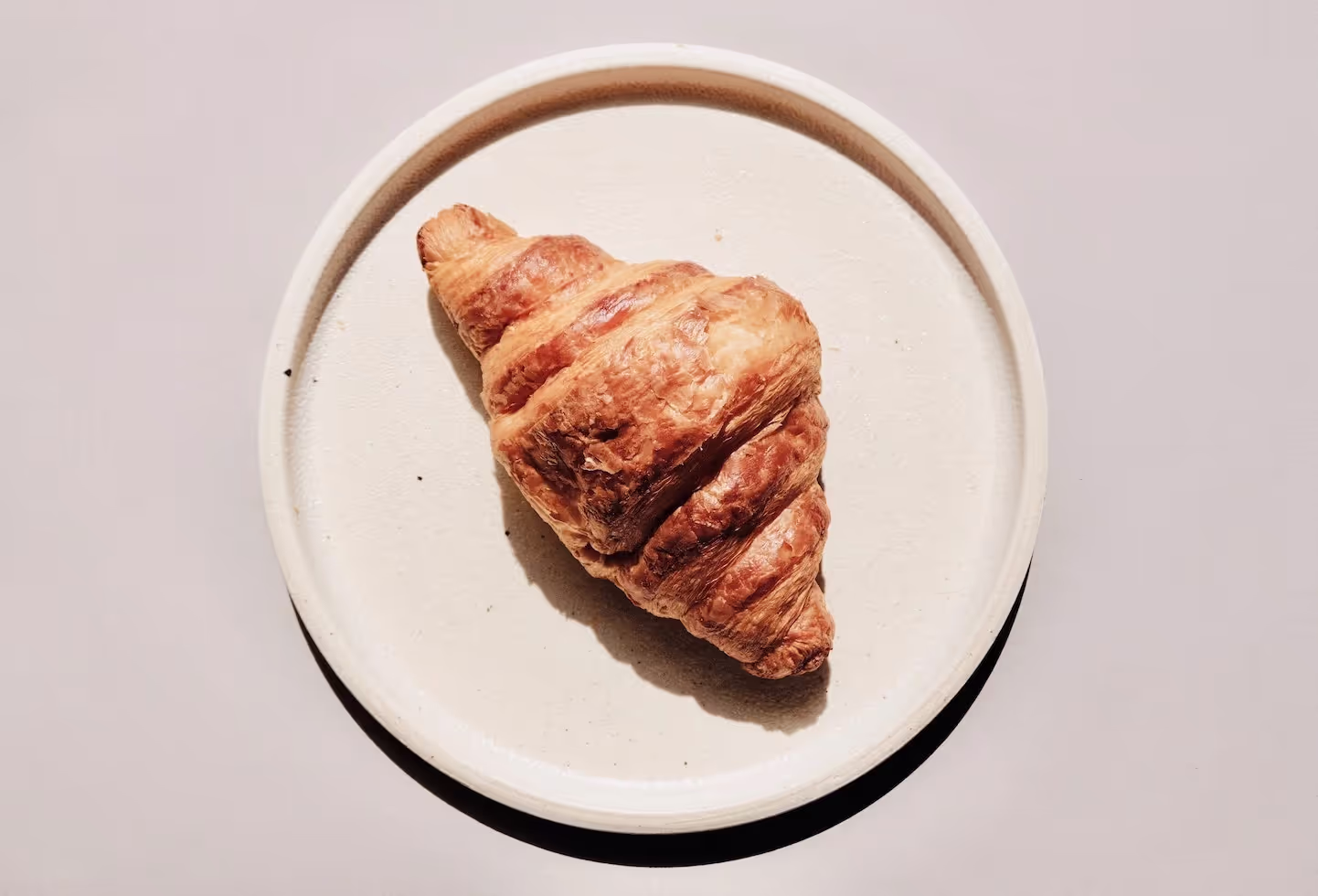 Croissant on a plate