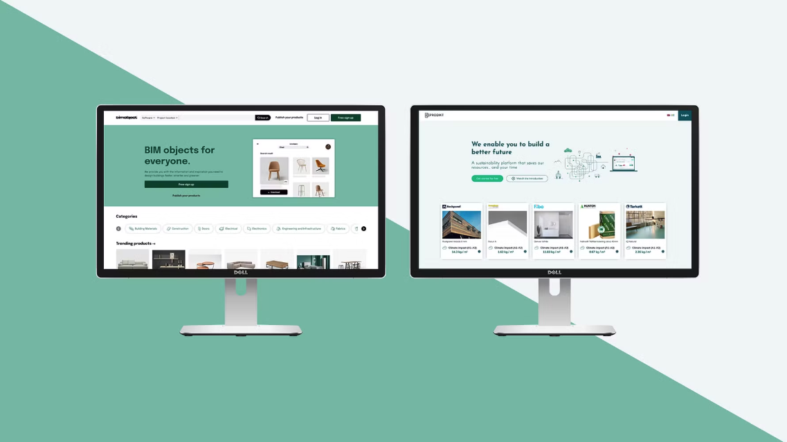 Prodikt Pressmeddelande - BIMobject investerar i hållbarhetsplattformen Prodikt - Platforms side by side