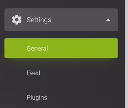 Screenshot: Settings > General