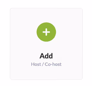 Screenshot: Add host/cohost button