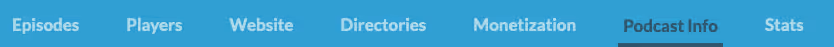 Screenshot: Top nav bar