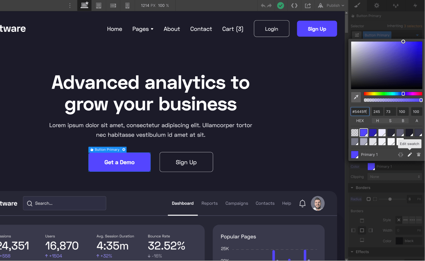 Colors - Software Webflow Template