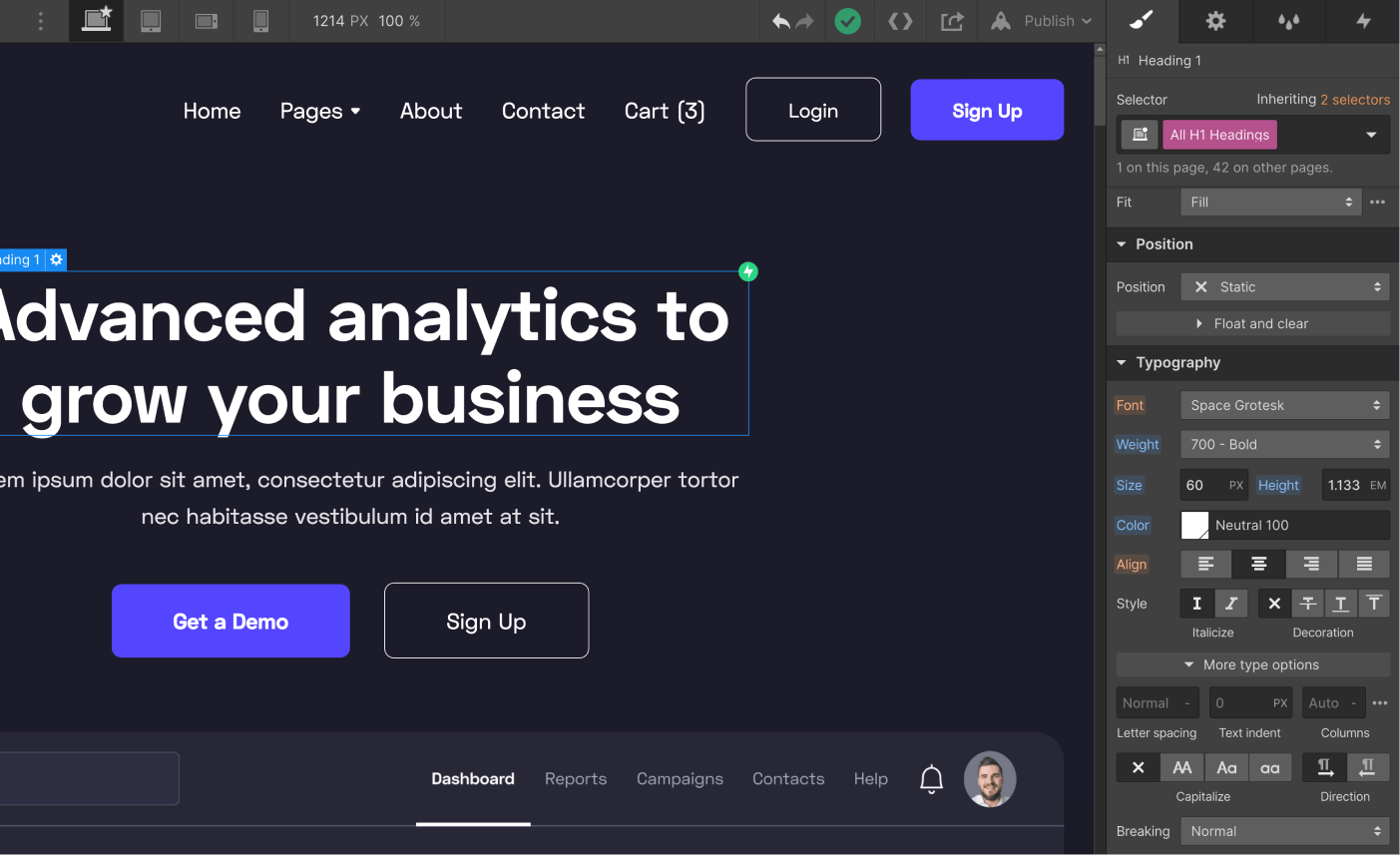 Typography - Software Webflow Template