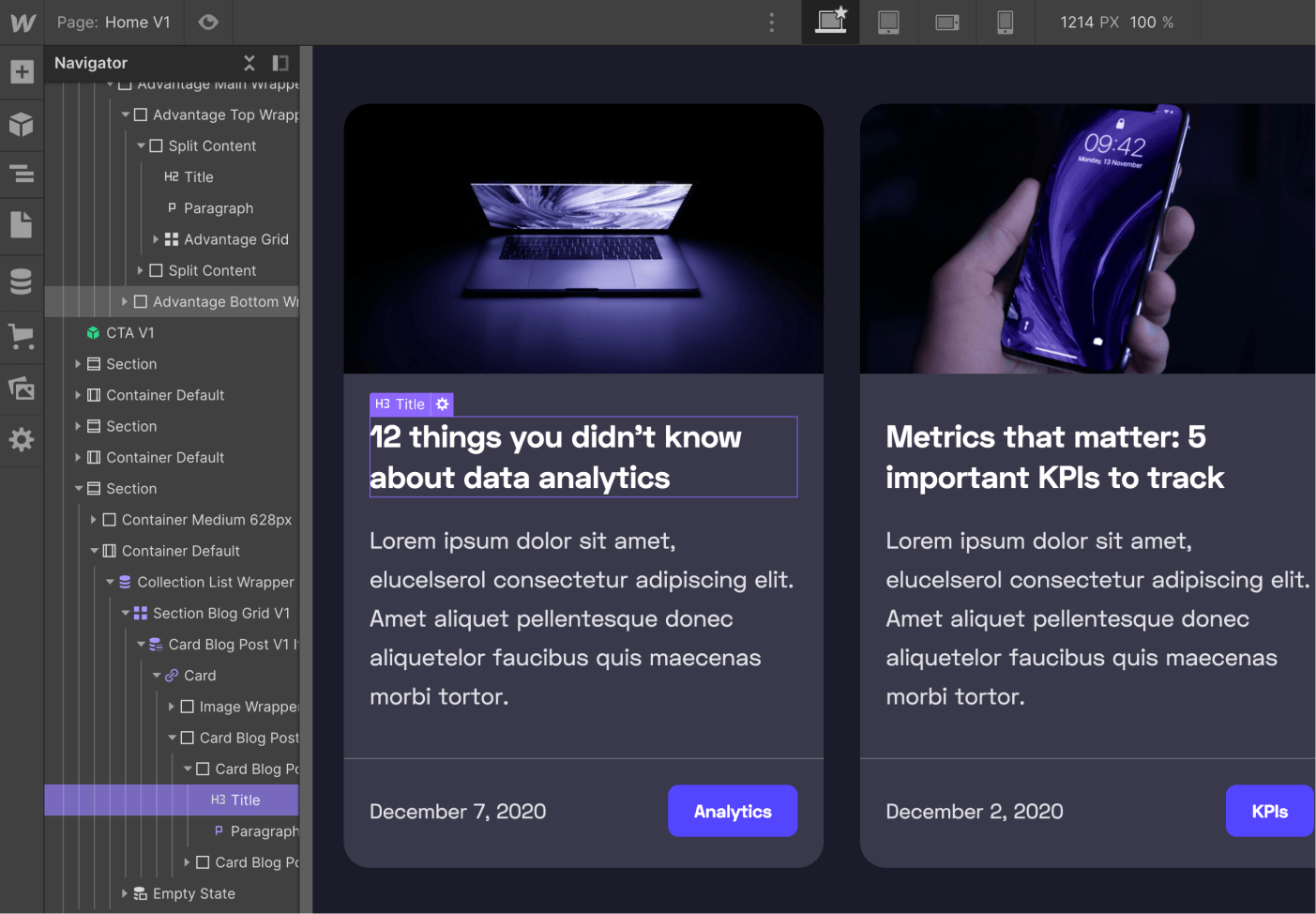 Dynamic Content CMS - Software Webflow Template