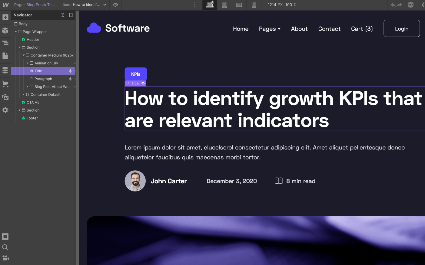 Dynamic Page - Software Webflow Template