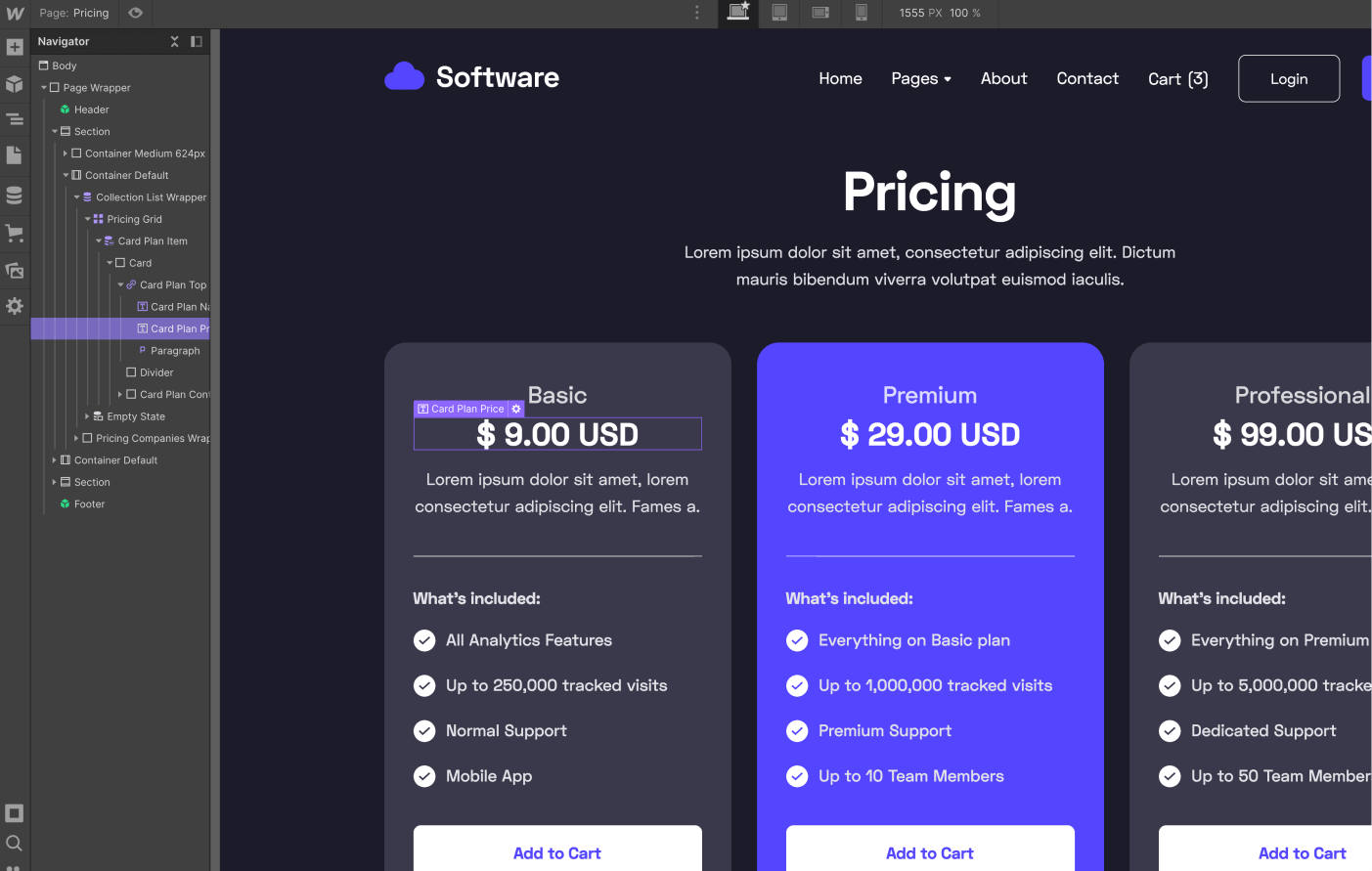 eCommerce Collection - Software Webflow Template
