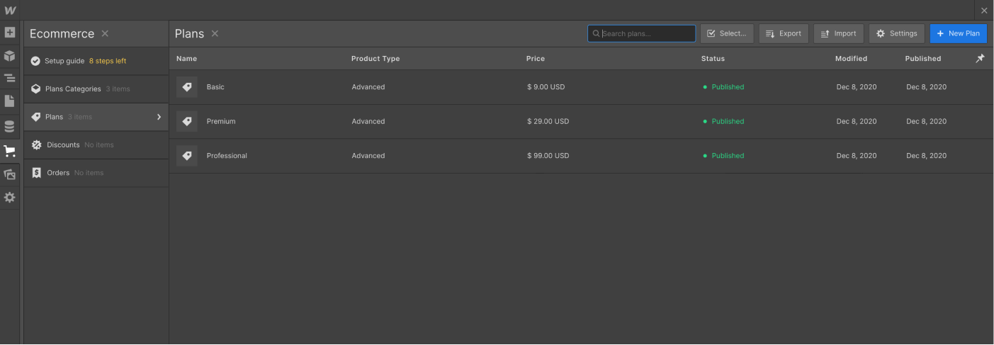 eCommerce Collection - Software Webflow Template