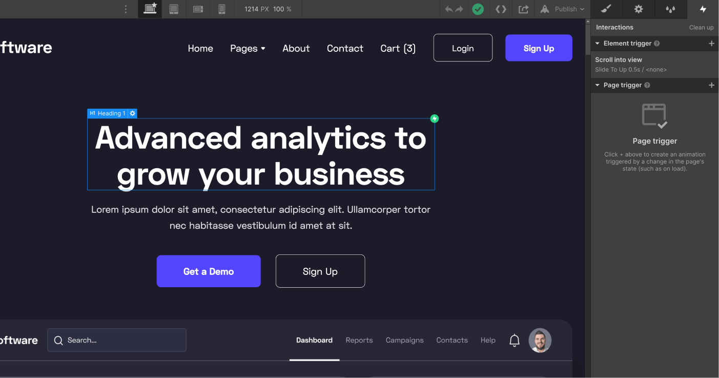 Animations - Software Webflow Template