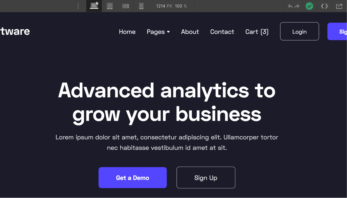 Responsive Design - Software Webflow Template