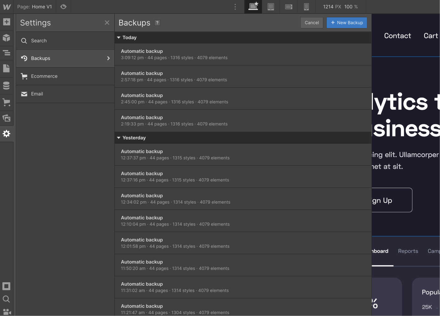 Backup - Software Webflow Template