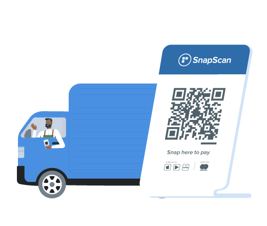 An illustration of a woman holding a phone that displaying a successful payment screen