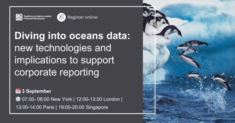 Diving Into Oceans Data with the TNFD: New technologies and implications to support corporate reporting