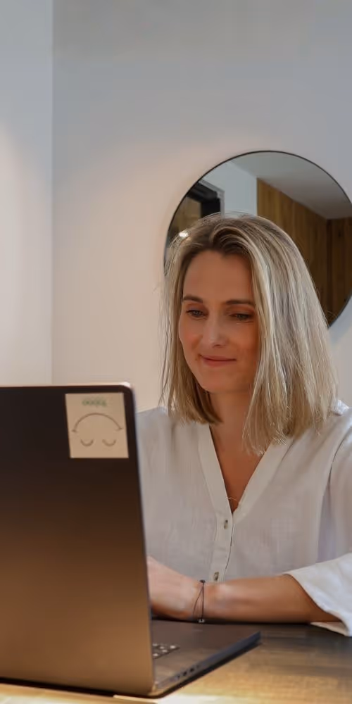 Yoboo coach tijdens een online coaching sessie.