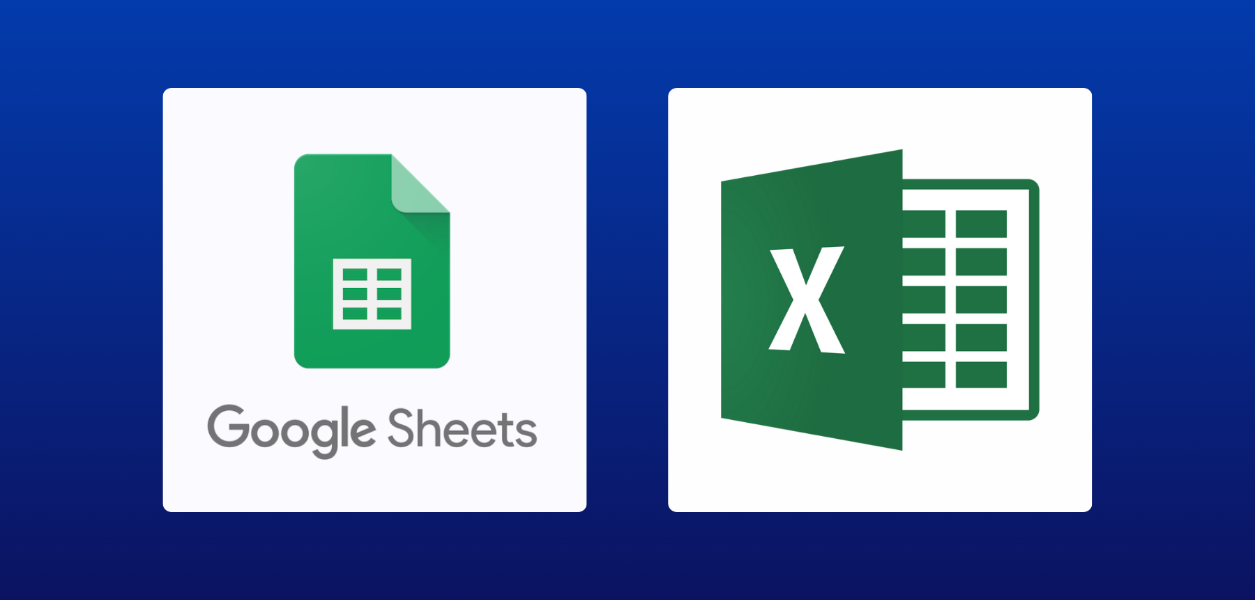 Blueink integration with Google Sheets and Microsoft Excel to auto-populate and track document data.