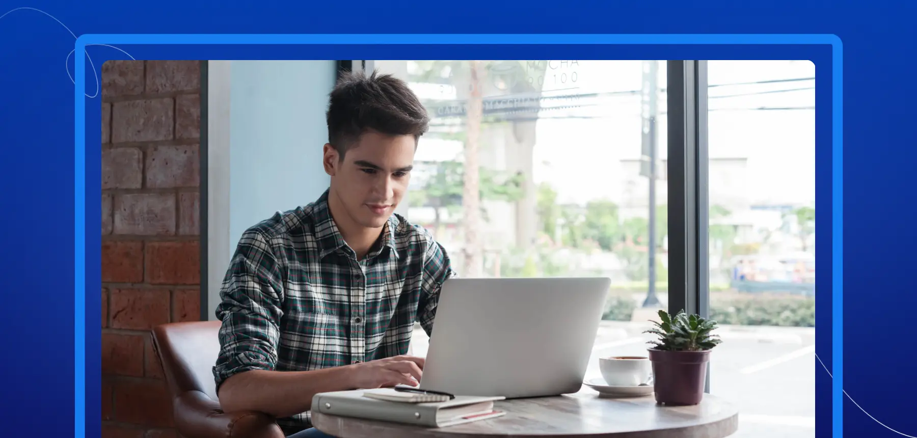Man using a laptop while working on reusable eSignature document templates