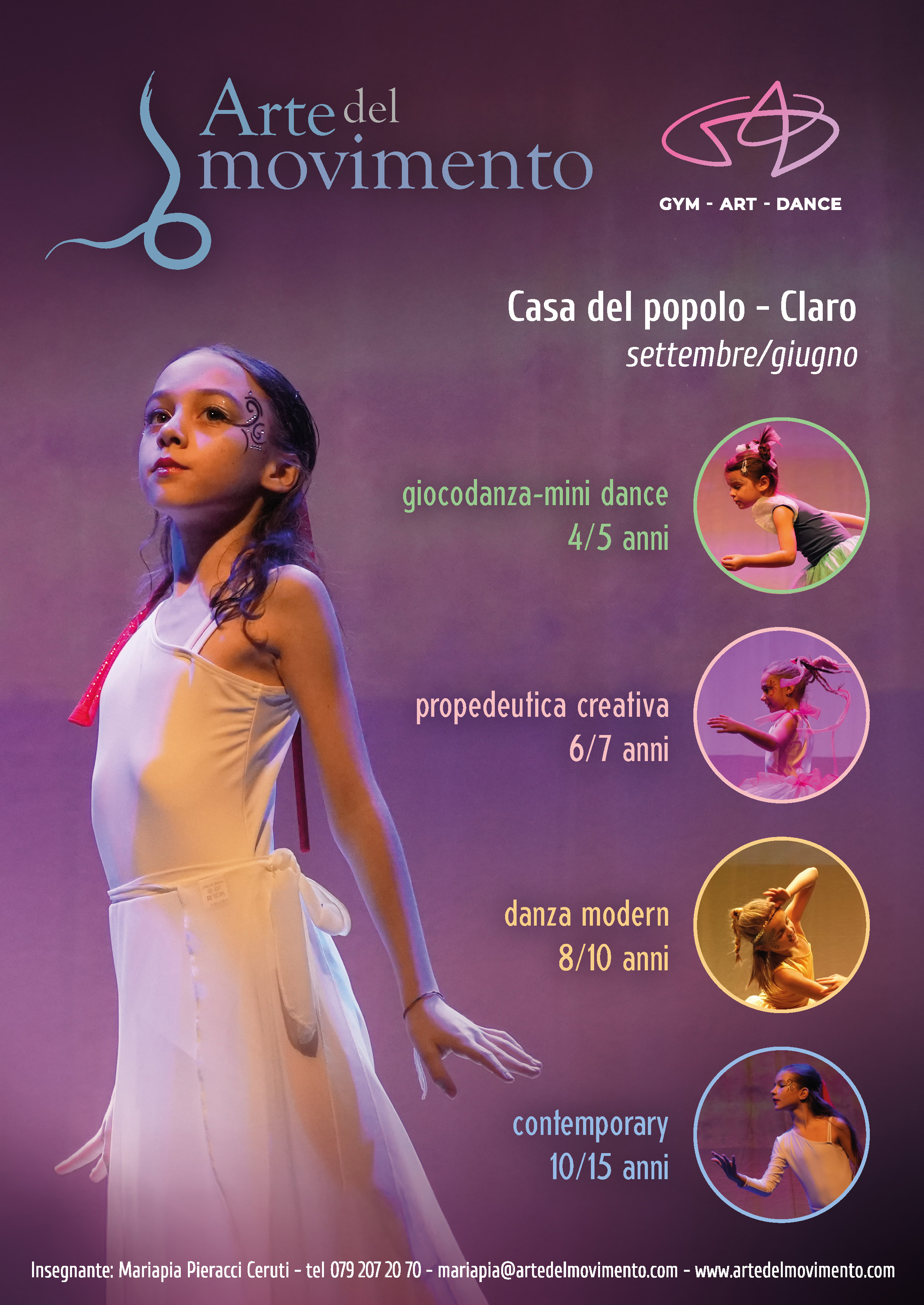 Locandina scuola Gym-Art-Dance