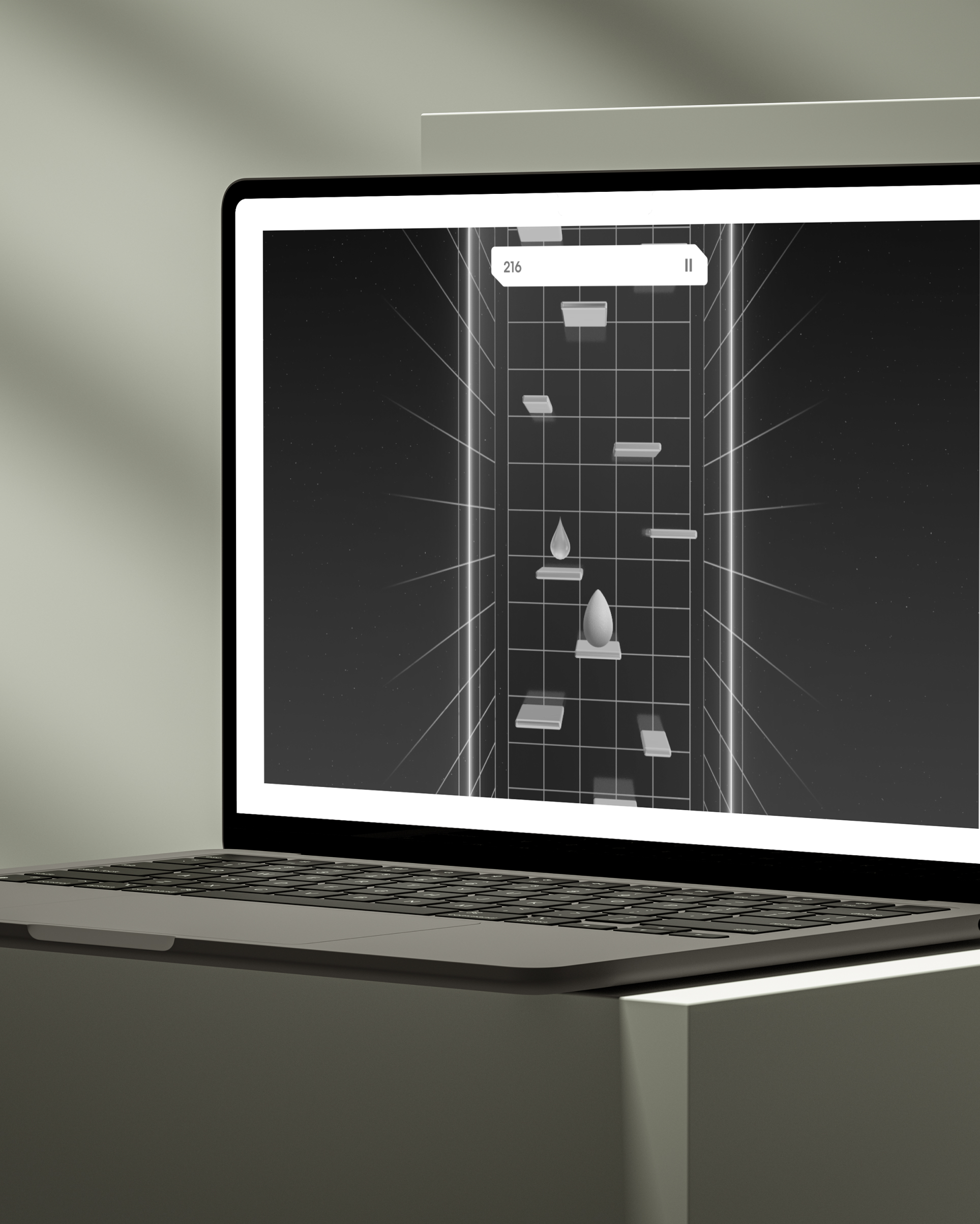 Mockup of a laptop to illustrate the projects