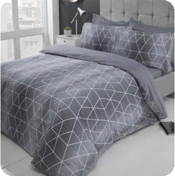 Finest Homeware Kingsize Duvet Set Calvin - Grey