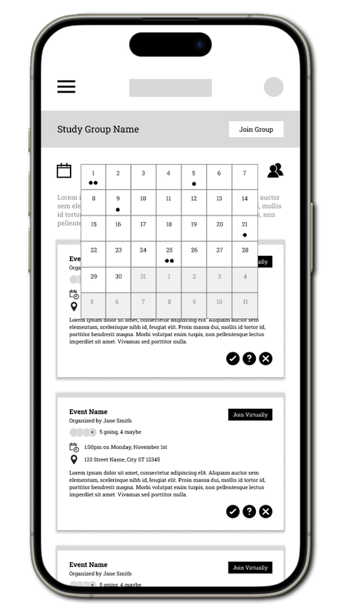 Groovr app low-fidelity shopping cart page